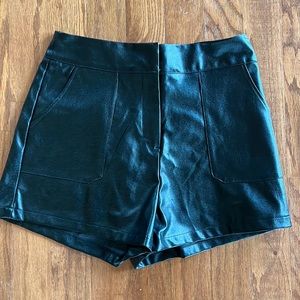 TCEC pleather shorts